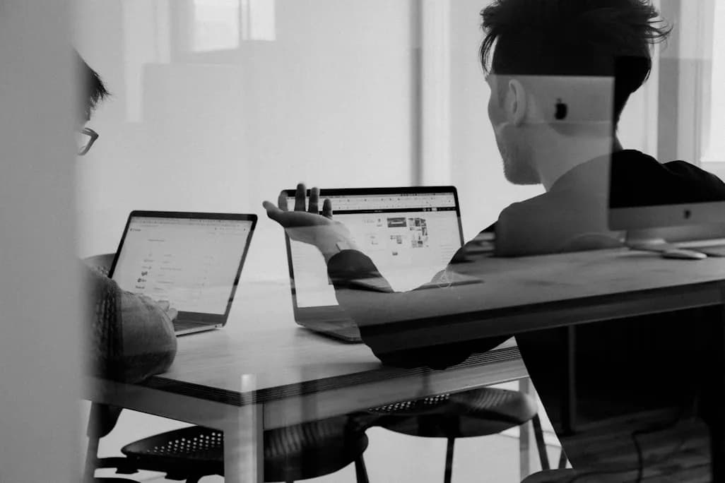 Involve team members collaborating in the office